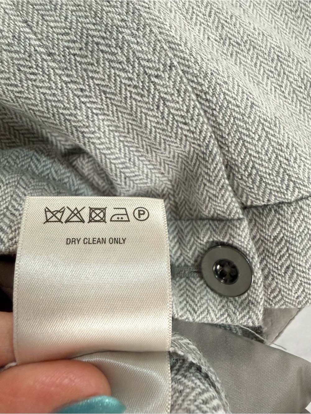 Anthropologie Elevenses Gray Ombre Flare Trouser Pants 12 Wool Blend High Rise - Picture 10 of 11